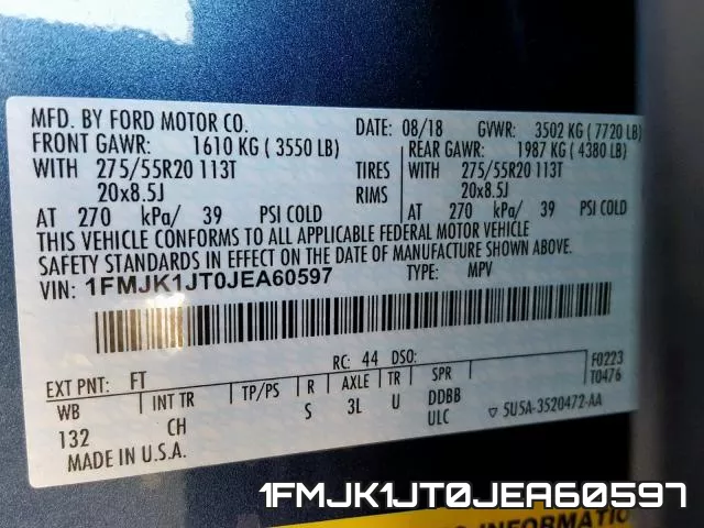 1FMJK1JT0JEA60597 фото 2