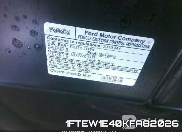 1FTEW1E40KFA82026 фото 2