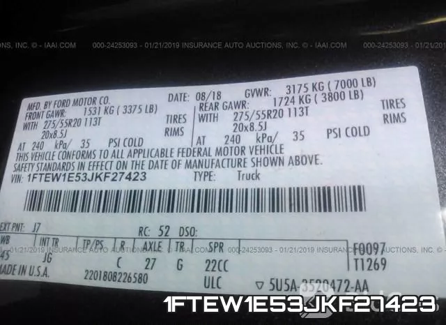 1FTEW1E53JKF27423 фото 10