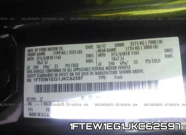 1FTEW1EG1JKC62597 фото 10