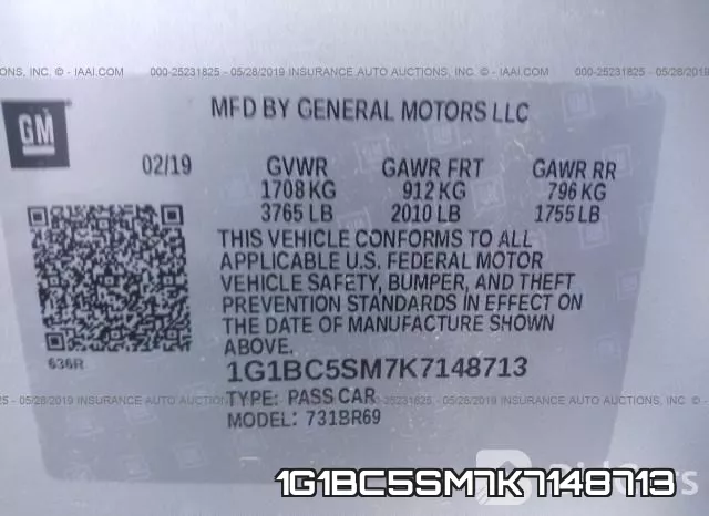 1G1BC5SM7K7148713 фото 10