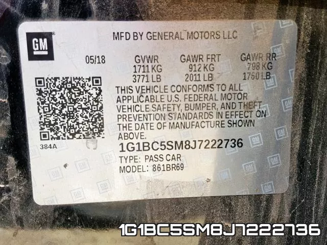 1G1BC5SM8J7222736 фото 2