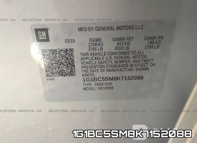 1G1BC5SM8K7152088 фото 10