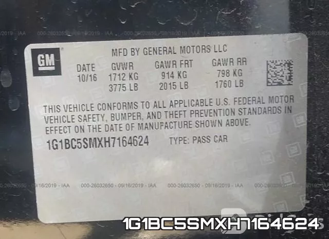 1G1BC5SMXH7164624 фото 10