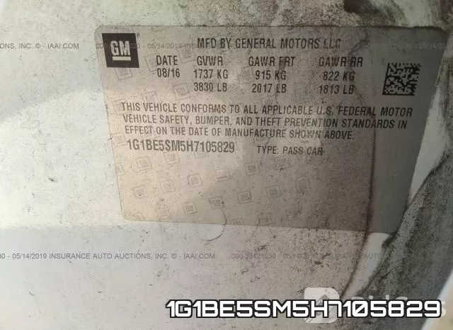 1G1BE5SM5H7105829 фото 10