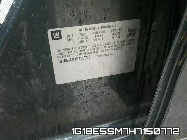 1G1BE5SM7H7150772 фото 2