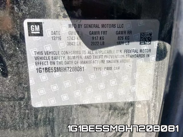 1G1BE5SM8H7208081 фото 2