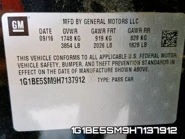 1G1BE5SM9H7137912 фото 2