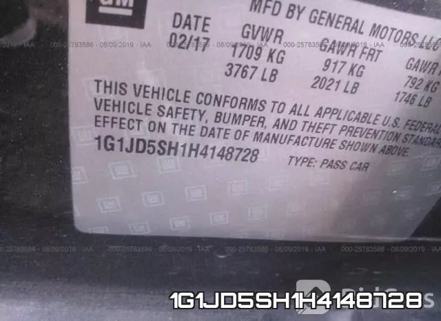 1G1JD5SH1H4148728 фото 10