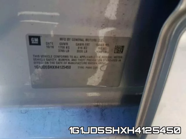 1G1JD5SHXH4125450 фото 2