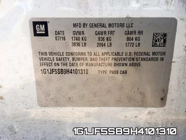 1G1JF5SB9H4101310 фото 2