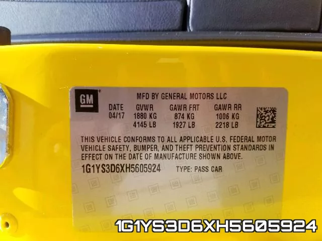 1G1YS3D6XH5605924 фото 2