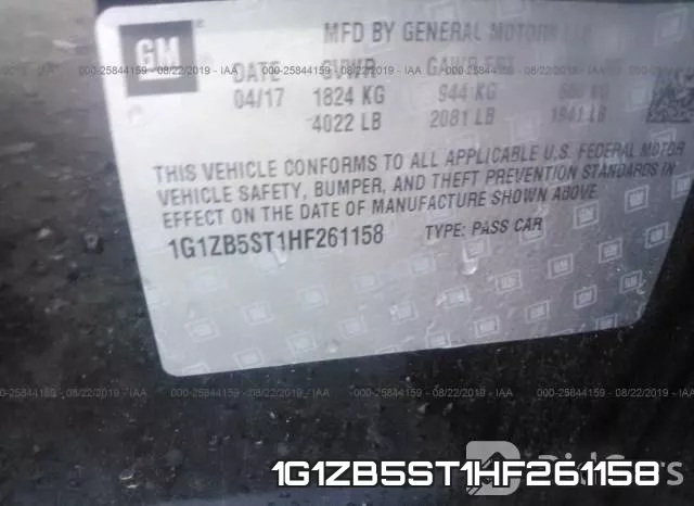 1G1ZB5ST1HF261158 фото 10