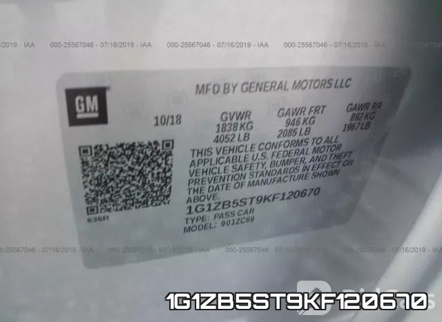 1G1ZB5ST9KF120670 фото 10