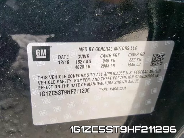 1G1ZC5ST9HF211296 фото 2