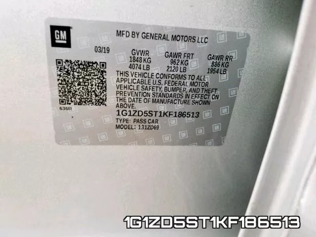 1G1ZD5ST1KF186513 фото 2