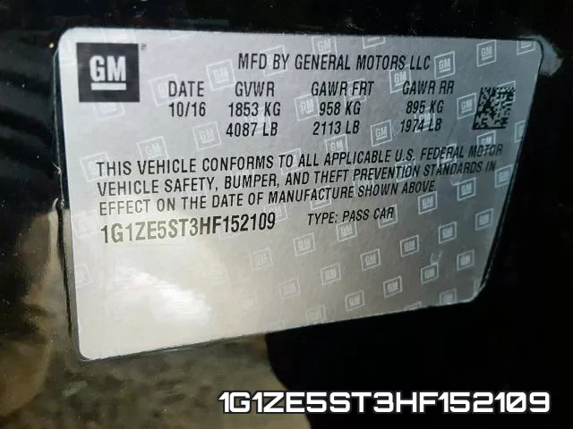 1G1ZE5ST3HF152109 фото 2