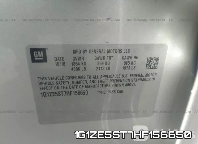 1G1ZE5ST7HF156650 фото 10
