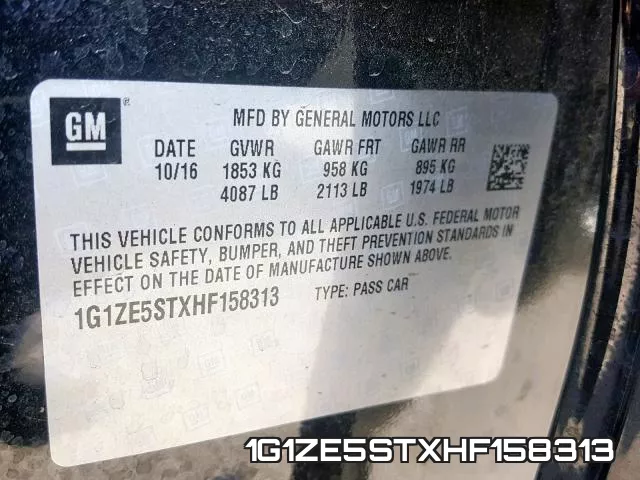 1G1ZE5STXHF158313 фото 2