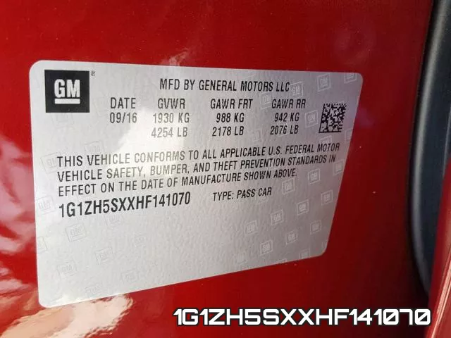 1G1ZH5SXXHF141070 фото 2