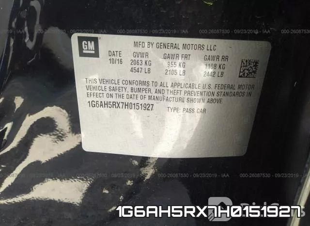 1G6AH5RX7H0151927 фото 10