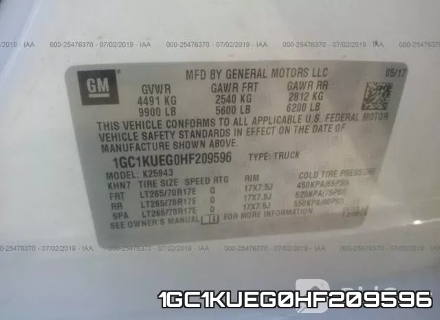 1GC1KUEG0HF209596 фото 10