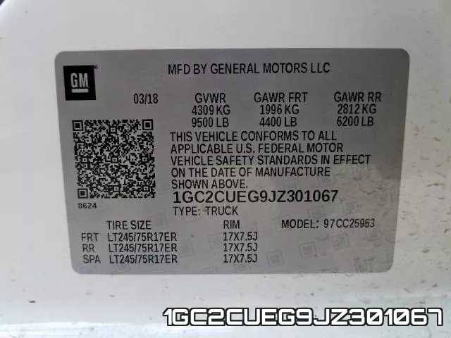 1GC2CUEG9JZ301067 фото 2