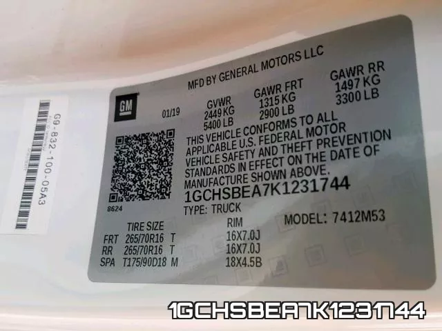 1GCHSBEA7K1231744 фото 2