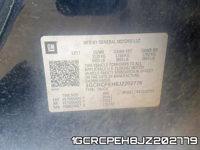 1GCRCPEH8JZ202779 фото 2