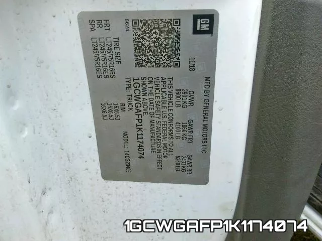 1GCWGAFP1K1174074 фото 2