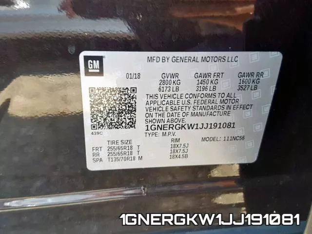 1GNERGKW1JJ191081 фото 2