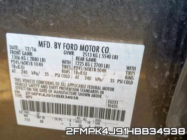 2FMPK4J91HBB34938 фото 2