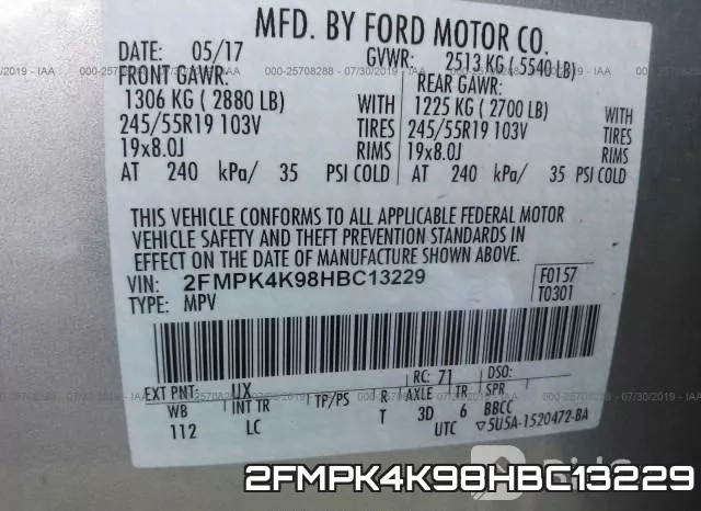 2FMPK4K98HBC13229 фото 10