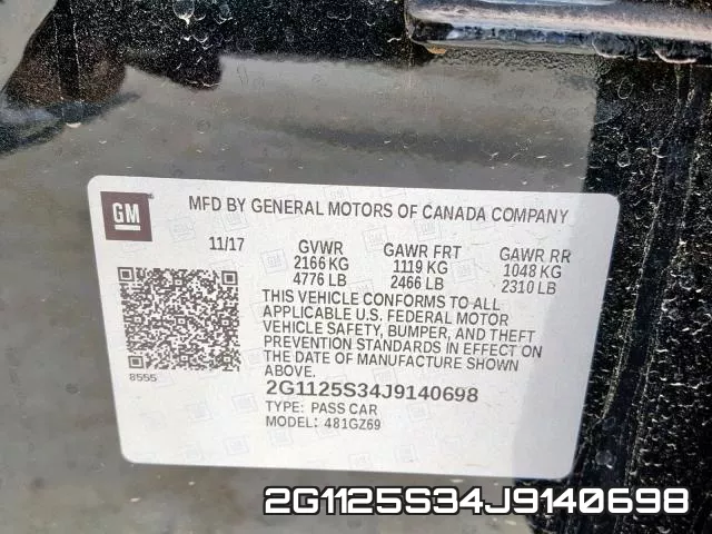 2G1125S34J9140698 фото 2
