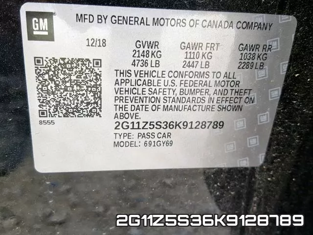 2G11Z5S36K9128789 фото 2
