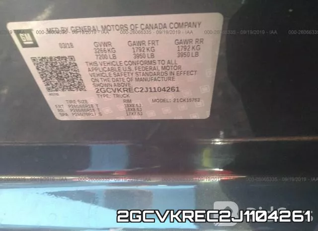 2GCVKREC2J1104261 фото 10