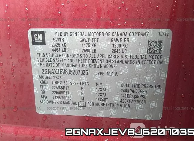 2GNAXJEV8J6207035 фото 10