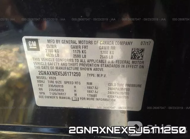 2GNAXNEX5J6171250 фото 10