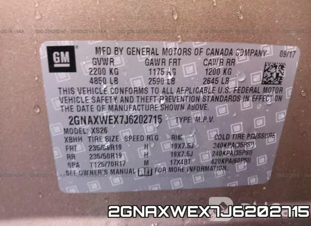 2GNAXWEX7J6202715 фото 10