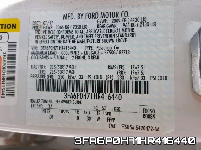 3FA6P0H71HR416440 фото 2