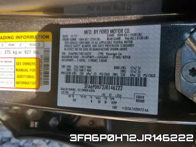 3FA6P0H72JR146222 фото 2
