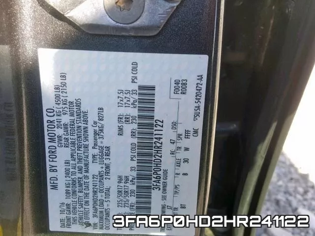 3FA6P0HD2HR241122 фото 2