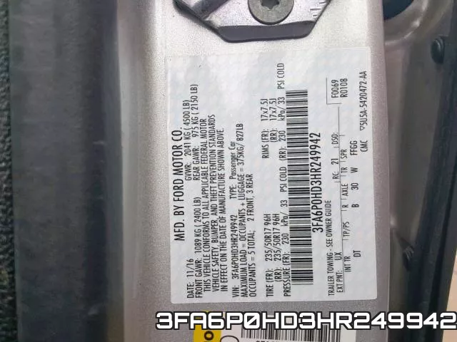 3FA6P0HD3HR249942 фото 2