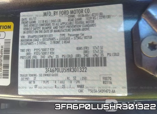 3FA6P0LU5HR301322 фото 10