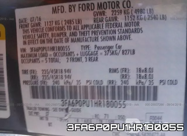 3FA6P0PU1HR180055 фото 10