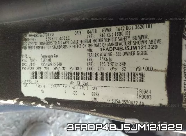 3FADP4BJ5JM121329 фото 10