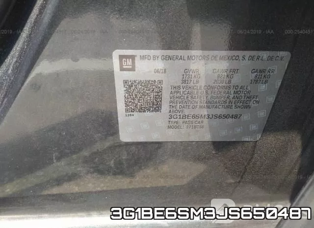 3G1BE6SM3JS650487 фото 10