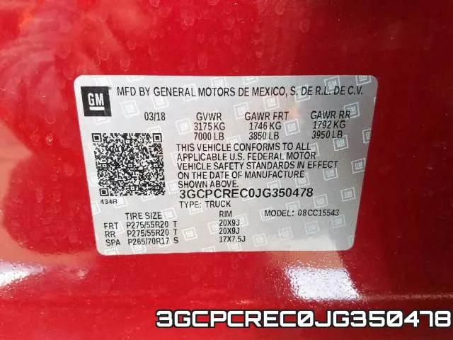 3GCPCREC0JG350478 фото 2