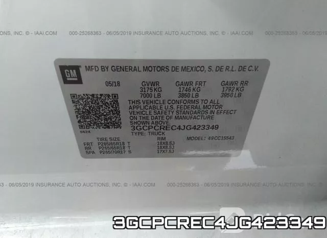 3GCPCREC4JG423349 фото 10