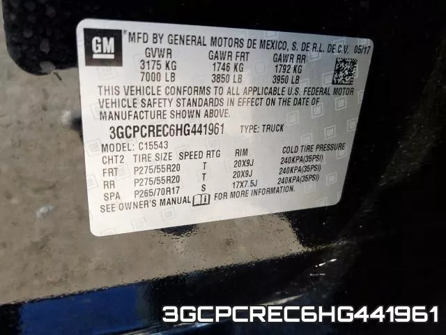 3GCPCREC6HG441961 фото 2